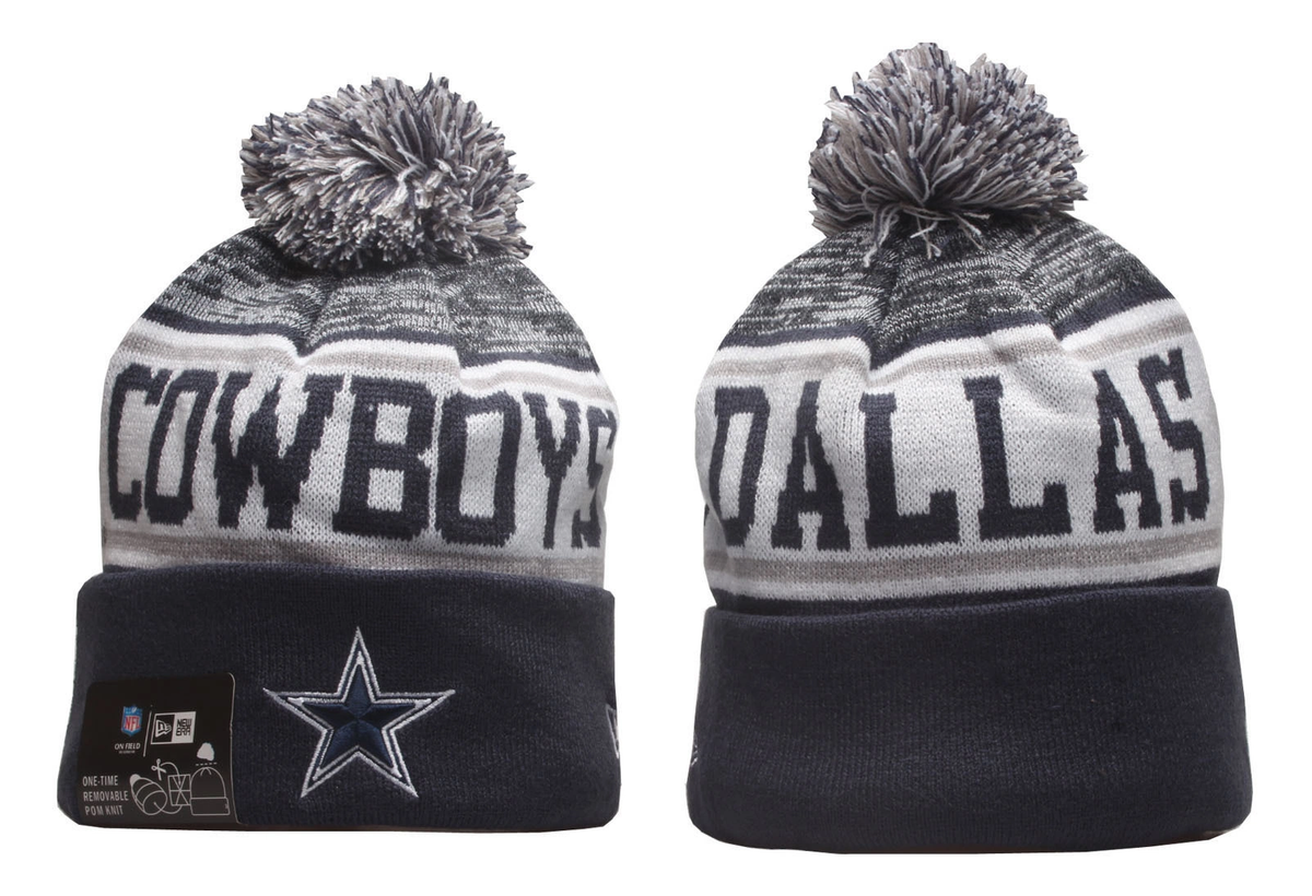 Dallas Cowboys Pom Pom Cuffed Knit Beani