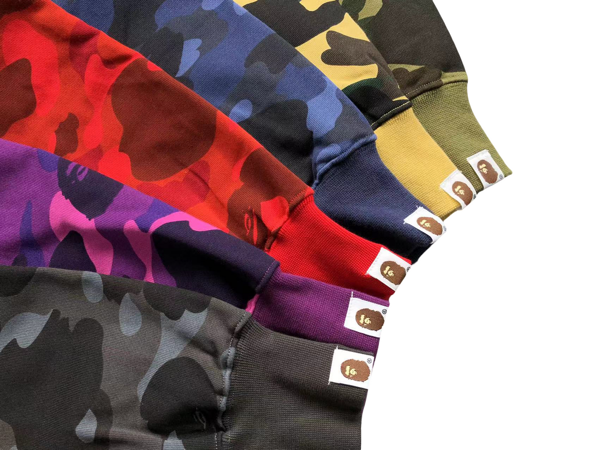 BAPE ABC Camo Shark Full Zip Hoodie Yellow Camo