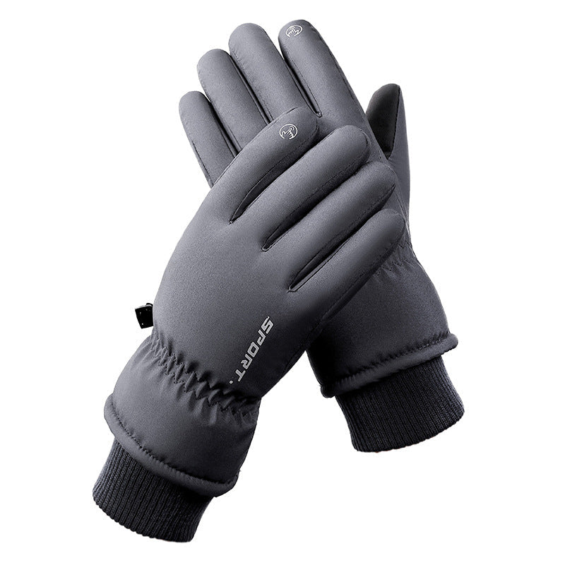 Winter New Ski Gloves Men Men Outdoor Cycling Touchscreen Warm Fleece Padded Gloves Waterproof Non-slip